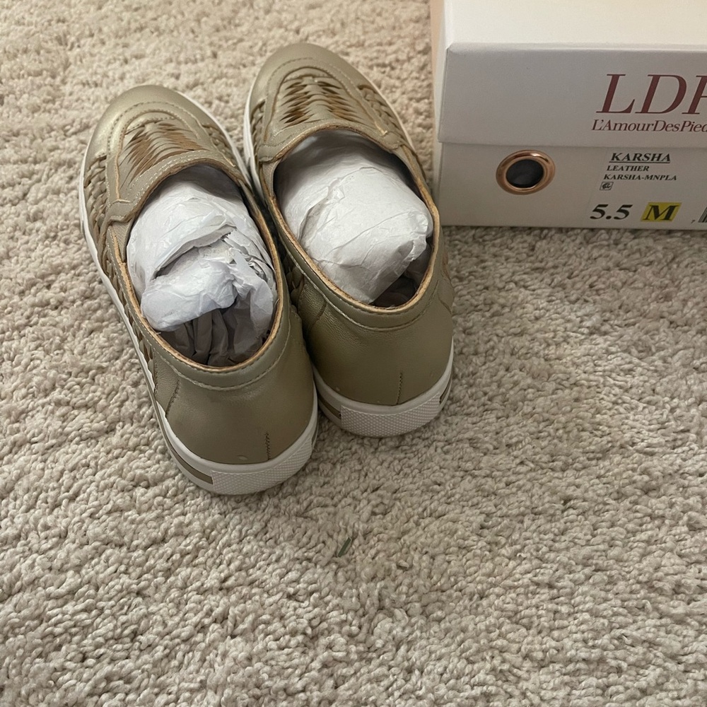 Women's Tan Slip-On Loafers - Picture 4 of 6
